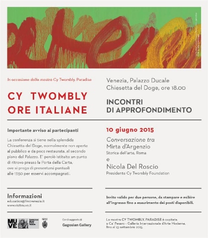 Cy Twombly – Ore italiane